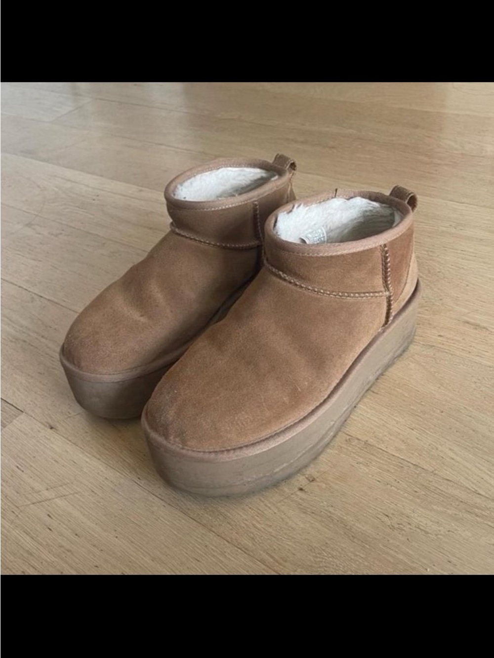 UGG Women’s Tan Platform Ankle Boots